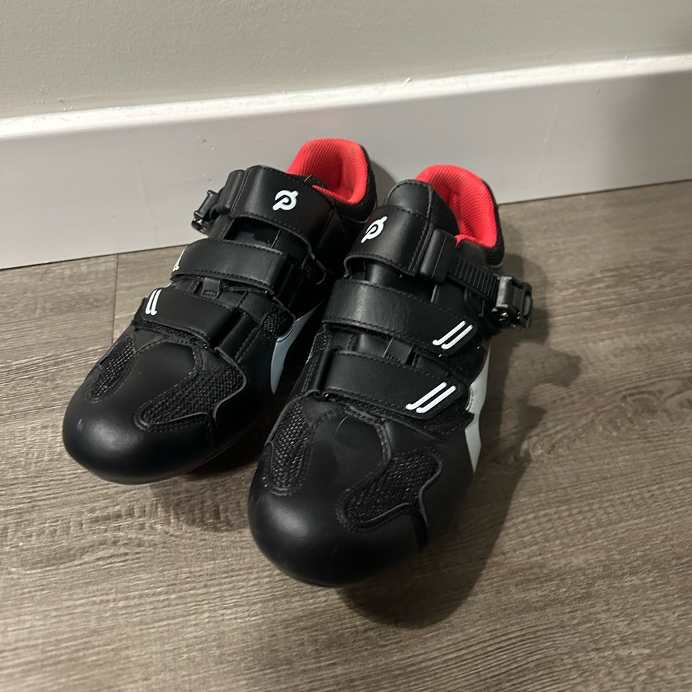 Peloton Black and Red Cycling Shoes